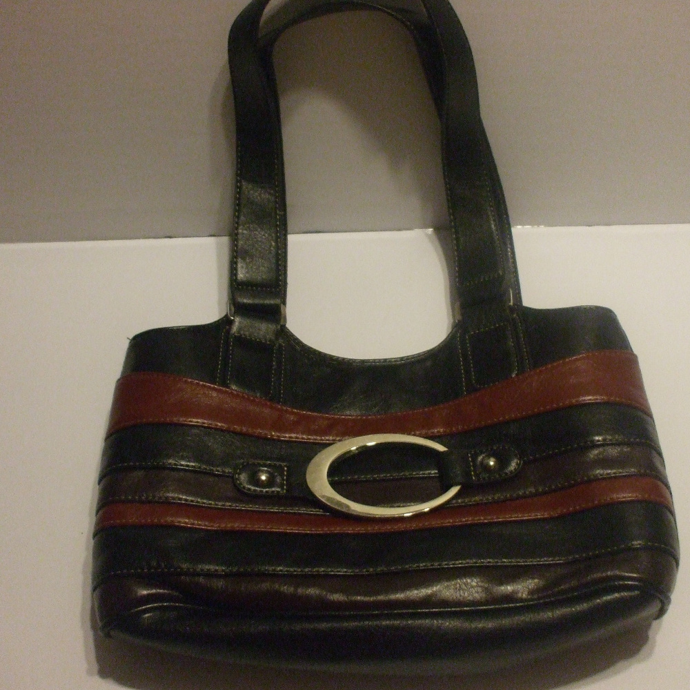 Ladies D-Fusion Black Leather Purse